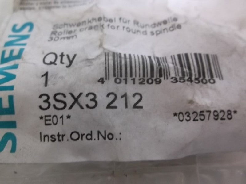 SIEMENS 3SX3212 LEVER ROLLER CRANK FOR ROUND SPINDLE * FACTORY BAG *