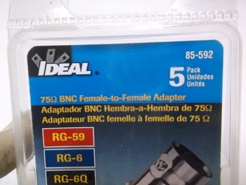 LOT OF 5 IDEAL 85-592 FEMALE TO FEMALE ADAPTER * NEW IN FACTORY BAG*