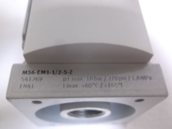 FESTO MS6-EM1-1/2-S-Z ON/OFF VALVE * NEW NO BOX *