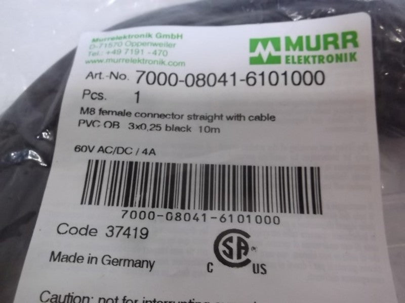 MURR ELEKTRONIK 7000-08041-6101000 M8 * FACTORY BAG *