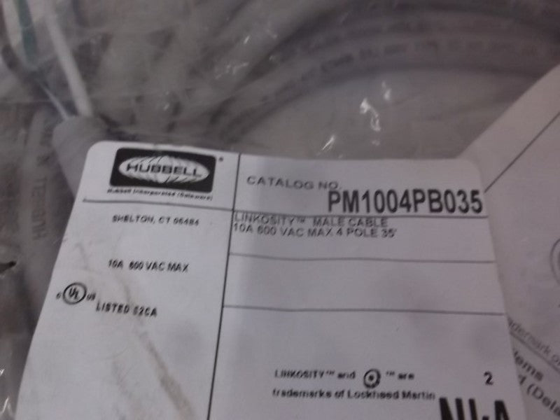 HUBBELL PM1004PB035 LINKOSITY MALE CABLE * FACTORY BAG *