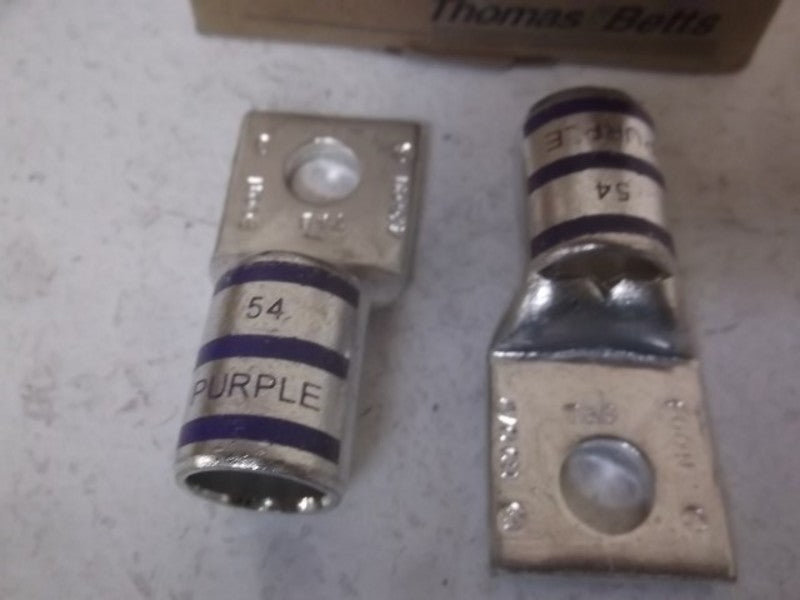 LOT OF 10 THOMAS & BETTS 54112 ONE HOLE COPPER LUG STANDARD *NEW IN BOX*