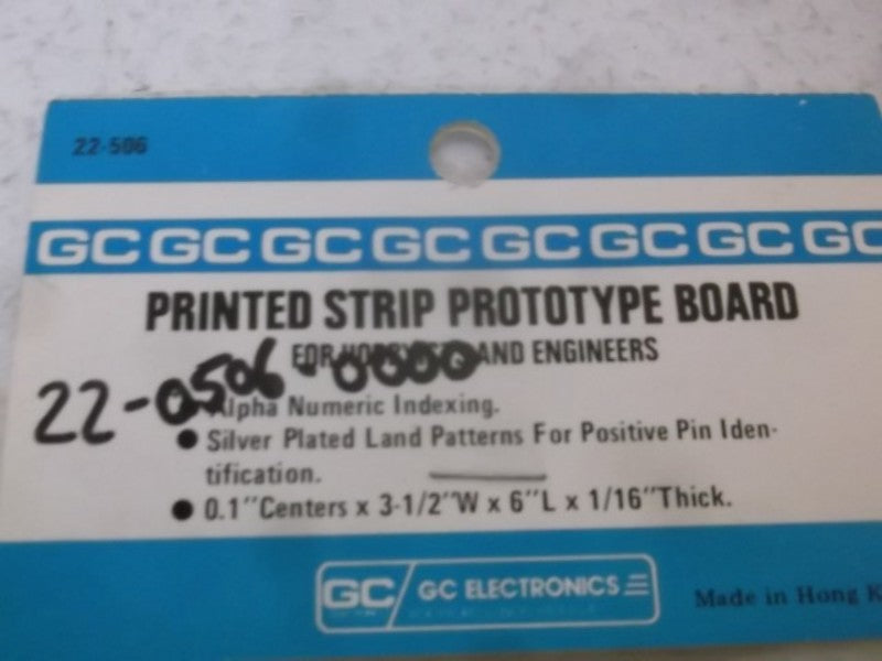 GC 22-506 PCB TRACKS STRIP BOARD * NEW IN FACTORY BAG *