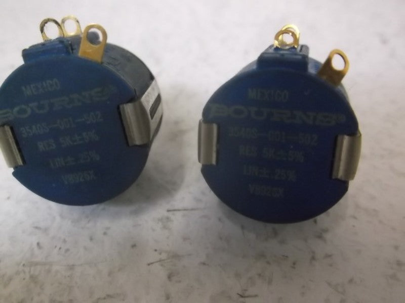 LOT OF 2 BOURNS 3540S-001-502 POTENTIOMETER 5KOHM *NEW NO BOX*