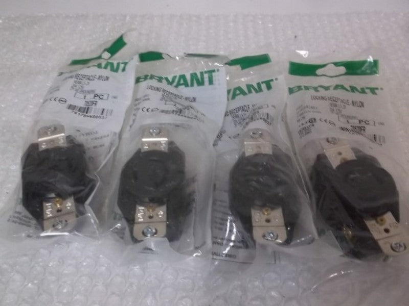 LOT OF 4 BRYANT 70520FR LOCKING RECEPTACLE *FACTORY BAG*