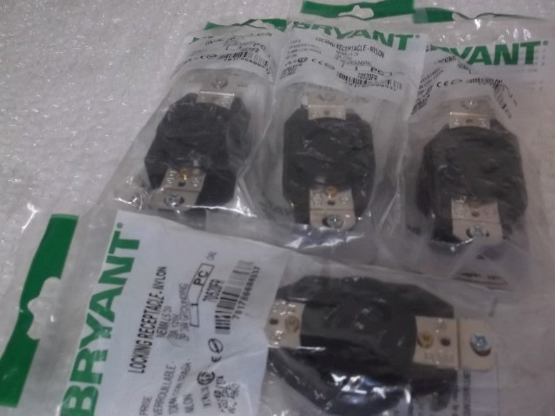 LOT OF 4 BRYANT 70520FR LOCKING RECEPTACLE *FACTORY BAG*
