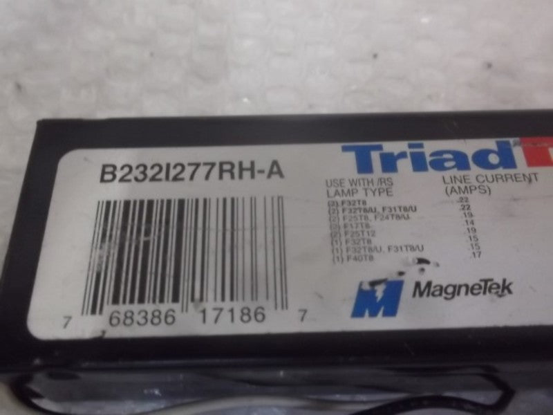 LOT OF 5 TRIAD B232I277RH-A BALLAST 2 LAMP 277VAC 60HZ *USED*
