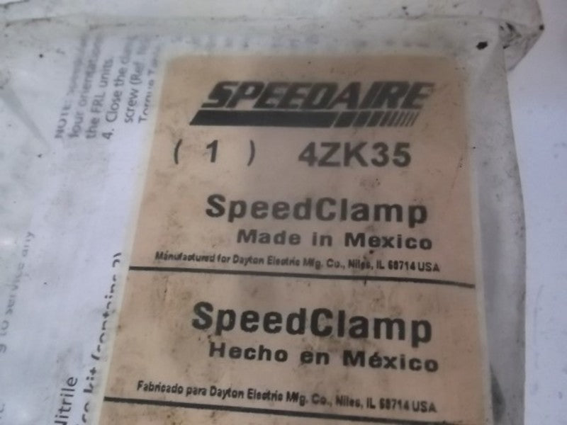 LOT OF 2 SPEEDAIRE 4ZK35 SPEED CLAMP FOR AIR FILTER *FACTORY BAG*