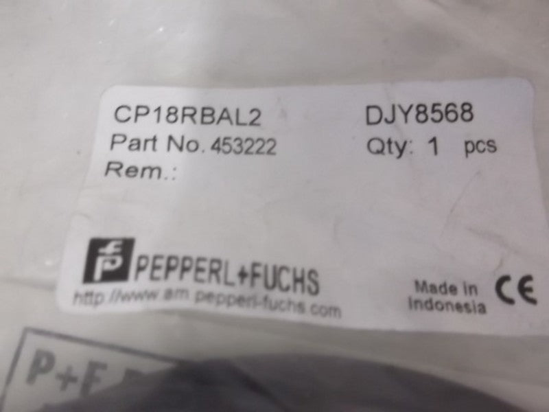 PEPPERL+FUCHS CP18RBAL2 SENSOR THRU BEAM RECEIVER * NEW IN FACTORY BAG *