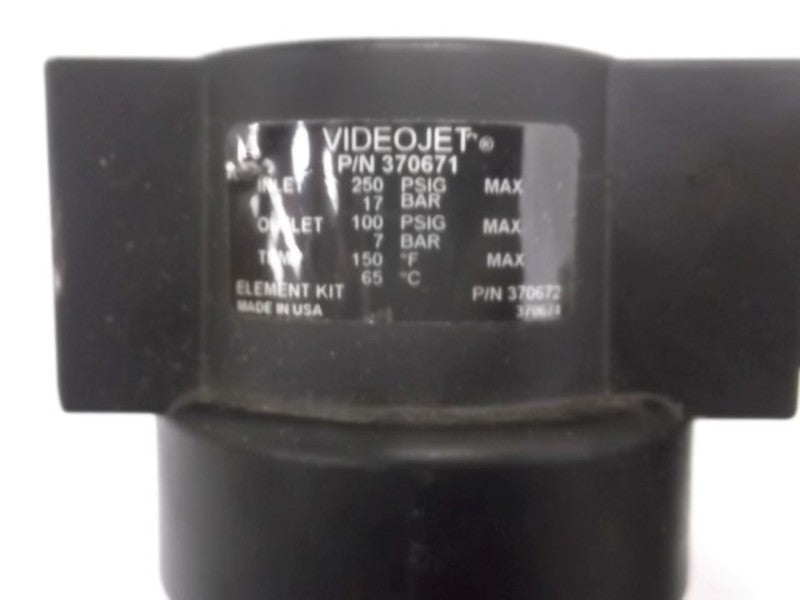LOT OF 2 VIDEOJET 370671 ELEMENT FILTER W/5797-VSI FILTER *USED*