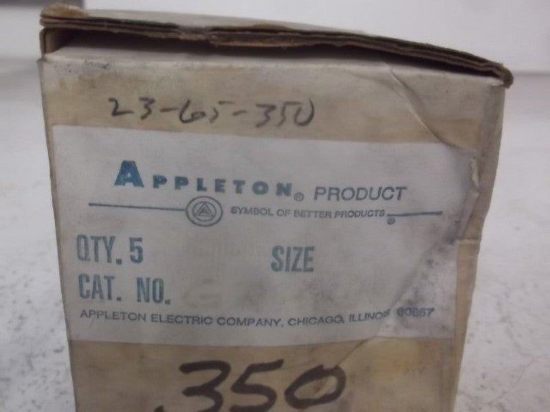 LOT OF 5 APPLETON GR-EFHC CONDUIT OUTLET BOX 3-WAY *NEW IN BOX*