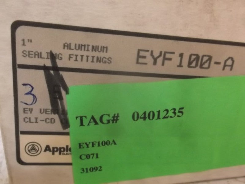 LOT OF 3 APPLETON EYF100-A ALUMINUM 1" SEALING FITTING *NEW IN BOX*