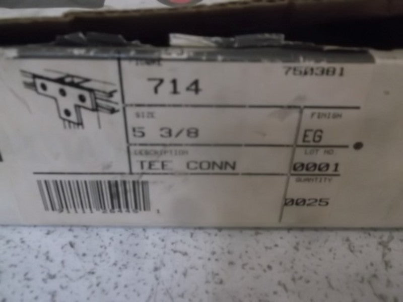LOT OF 25 POWER STRUT PS714 TEE CONNECTORS 5 3/8" *NEW IN BOX*