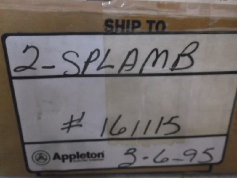 LOT OF 2 APPLETON SPLAMB AMBER PILOT LITE *NEW IN BOX*