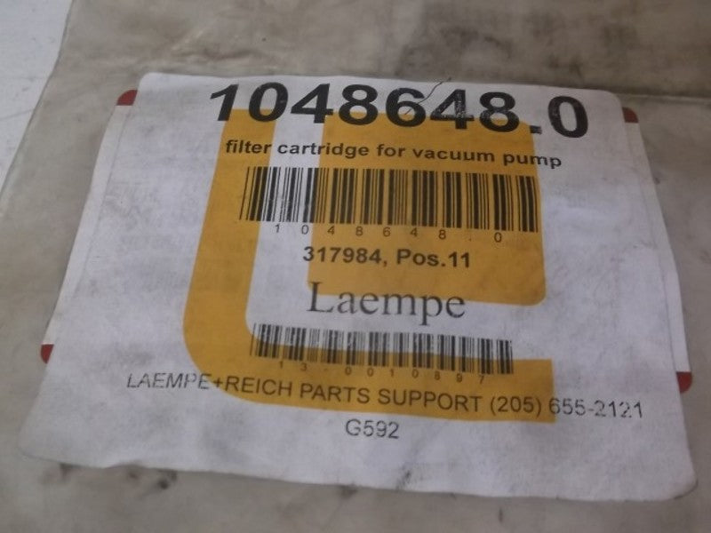 LAEMPE 317984 FILTER CARTRIDGE FOR VACUUM PUMP * NEW IN A BAG *