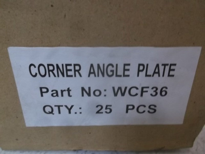 LOT OF 25 WCF36 CORNER ANGLE PLATE *NEW IN BOX*