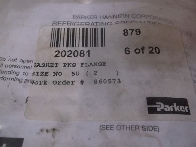 LOT OF 11 PARKER 202081 GASKET FLANGE *FACTORY BAG*