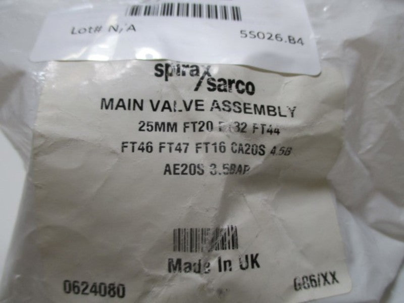 SPIRAX SARCO AE20S  MAIN VALVE ASSEMBLY 0624080 3.5 BAR * FACTORY BAG *