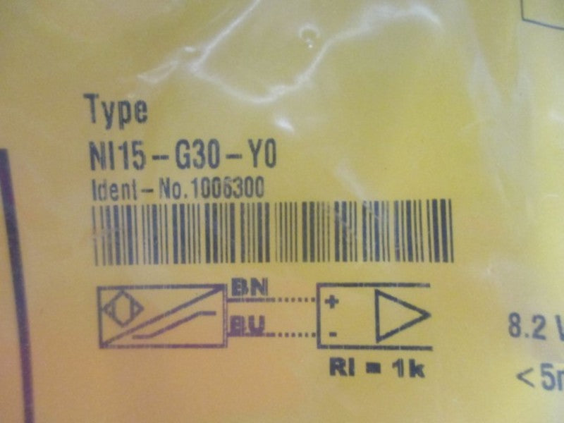 TURCK NI15-G30-Y0 G-BARREL * NEW IN FACTORY BAG *