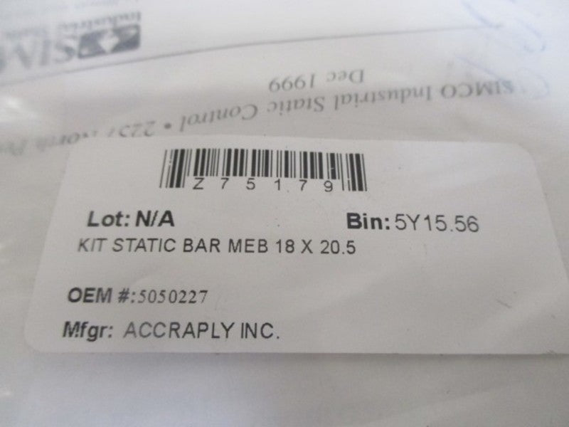 SIMCO 5050227 STATIC BAR KIT * FACTORY BAG *