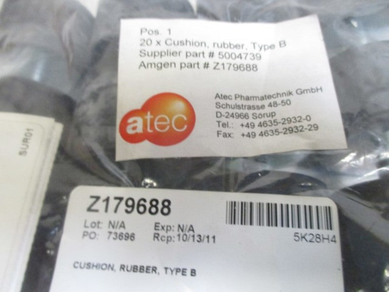 LOT OF 20 ATEC 5004739 RUBBEER CUSHION TYPE B *NEW NO BOX*