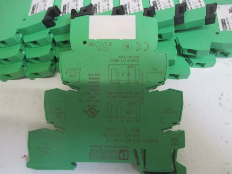 LOT OF 9 PHOENIX CONTACT PLC-RSC-24DC/21 TERMINAL BLOCK W/RELAY * NEW IN BOX *