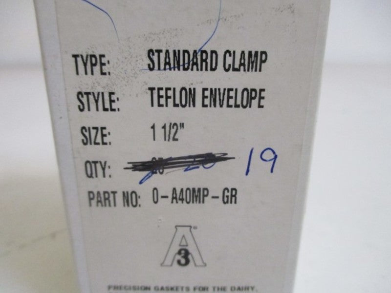 LOT OF 19 ALFA LAVAL 0-A40MP-GR STANDARD CLAMP 1-1/2" *NEW IN BOX*