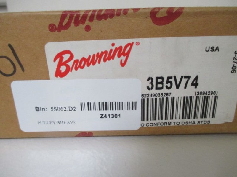 BROWNING 3694296 3B5V74 V-BELT PULLEY * FACTORY SEALED *