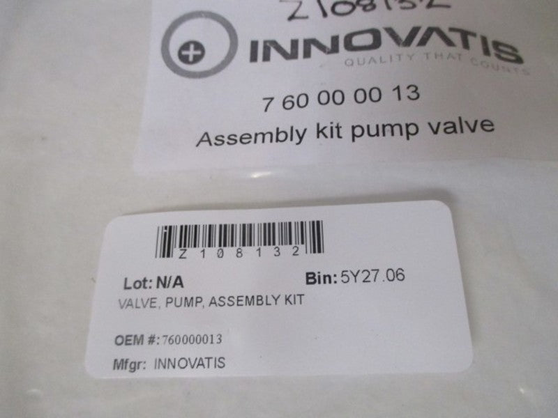 INNOVATIS 760000013 VALVE PUMP ASSEMBLY KIT * NEW IN A BAG *