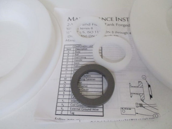 PBM INC SITFL8-G-1 REPAIR KIT FOR 4" BALL VALVE 3-WAY * NEW NO BOX *