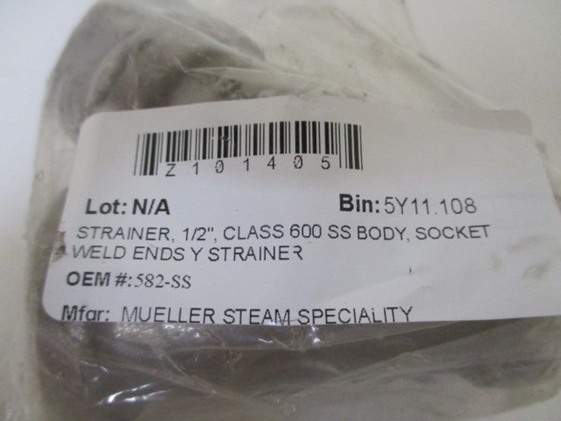 MUELLER 50-580-01 STEAM STRAINER 1/2" WELD ENDS Y * NEW IN A BAG *