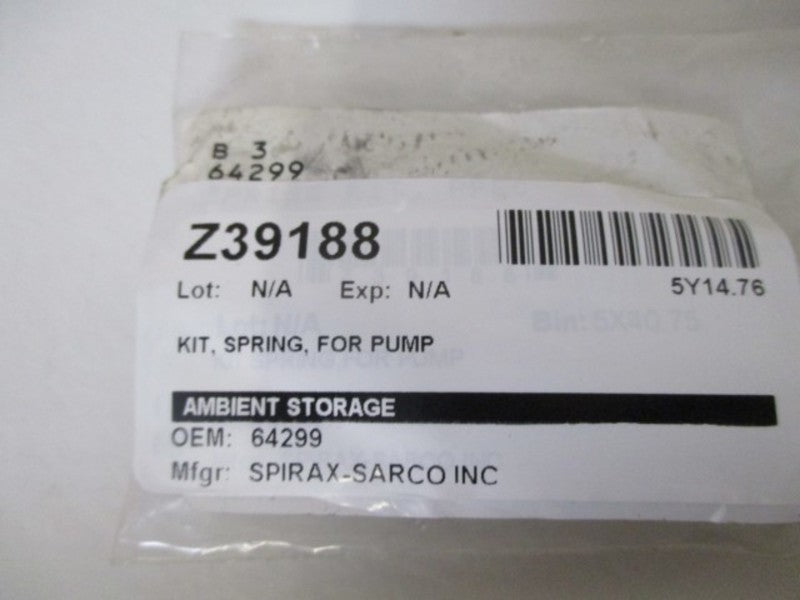 LOT OF 2 SPIRAX-SARCO 64299 SPRING KIT ASSEMBLY FOR PUMP *NEW IN A BAG*
