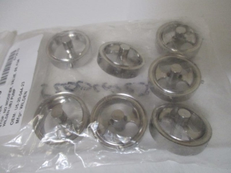 LOT OF 7 WILDEN U5-20-044-23 SS VALVE STOP NO MODIFIER FOR UB2  *NEW IN A BAG*