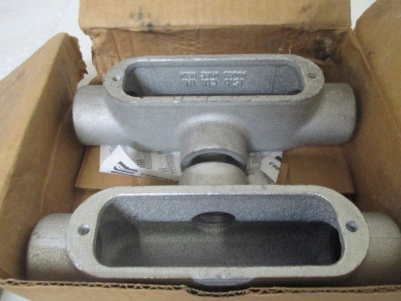 LOT OF 2 CROUSE-HINDS T-38 CONDUIT OUTLET BODY 1" *NEW IN BOX*