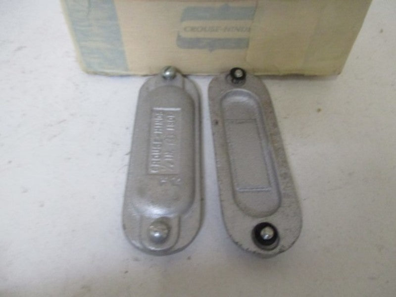 LOT OF 25 CROUSE-HINDS 180F COVER 1/2" *NEW IN BOX*