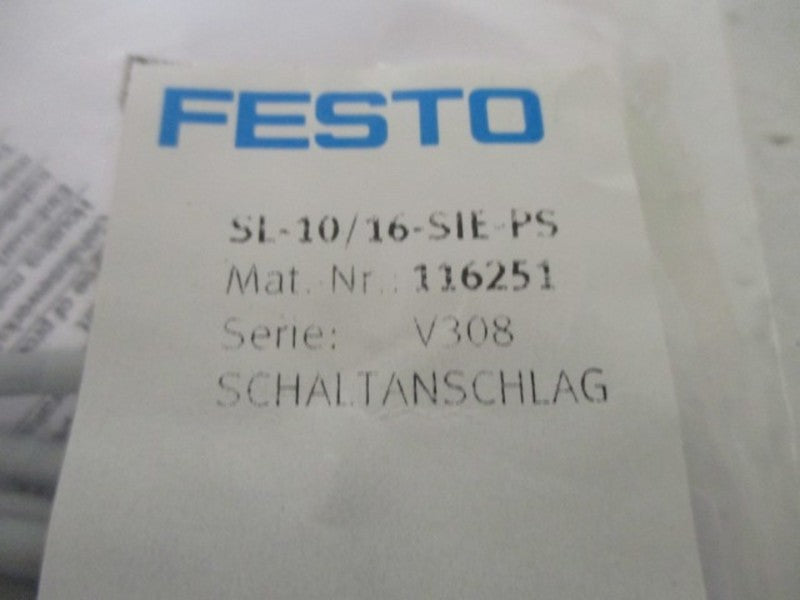 FESTO SL-10/16-SIE-PS SHOCK ABSORBER KIT * NEW IN A BAG *
