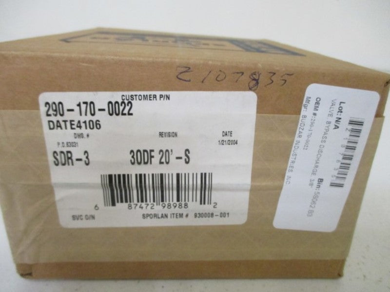 SPORLAN SDR-3 PRESSURE CONTROLLER * FACTORY SEALED *