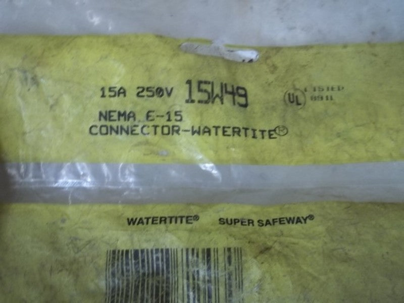 DANIEL WOODHEAD 15W49 CONNECTOR-WATERTITE NEMA 6-15 * NEW IN A FACTORY BAG *