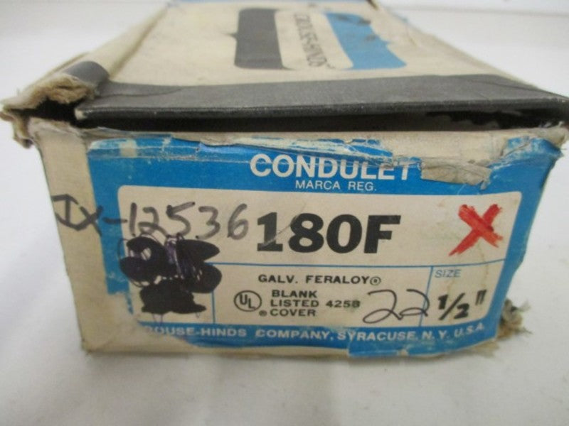 LOT OF 22 CROUSE-HINDS 180F COVER 1/2" *NEW IN BOX*
