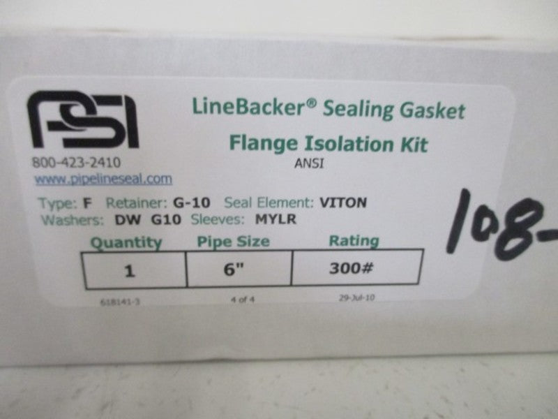 PSI TYPE F G-10 GASKET FLANGE ISOLATION KIT * FACTORY SEALED *