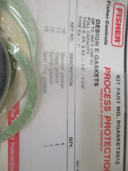 FISHER RGASKETX012 GASKET SET * NEW IN ORIGINAL PACKAGE *