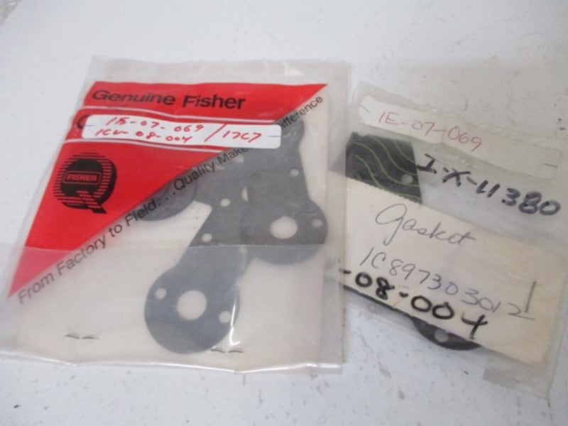 LOT OF 3 FISHER 1C897303012 RELAY GASKET *NEW IN A BAG*