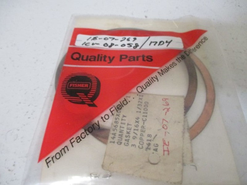 LOT OF 2 FISHER 14A5685X022 GASKET *NEW IN A BAG*