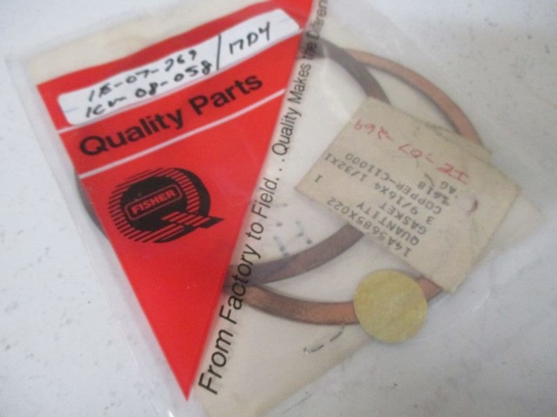 LOT OF 2 FISHER 14A5685X022 GASKET *NEW IN A BAG*