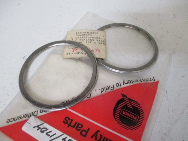 LOT OF 2 FISHER 16A7876X012 GASKET SPIRAL WOUND CL150 *NEW NO BOX*