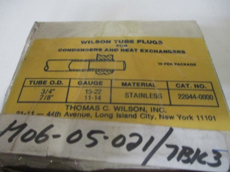 LOT OF 10 WILSON 22044-0000 TUBE PLUG 3/4-7/8" *NEW IN BOX*