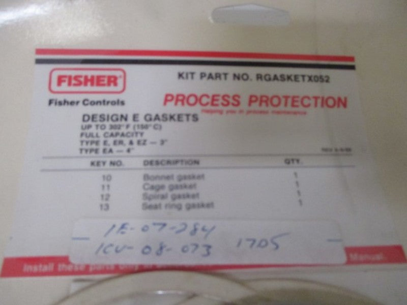 FISHER RGASKETX052 GASKET KIT DESIGN E * ORIGINAL PACKAGE *