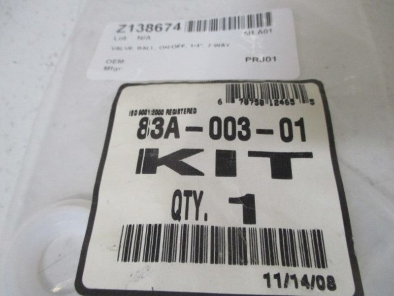 CONBRACO 83A-003-01 SERVICE KIT 3 PIECE * FACTORY BAG *