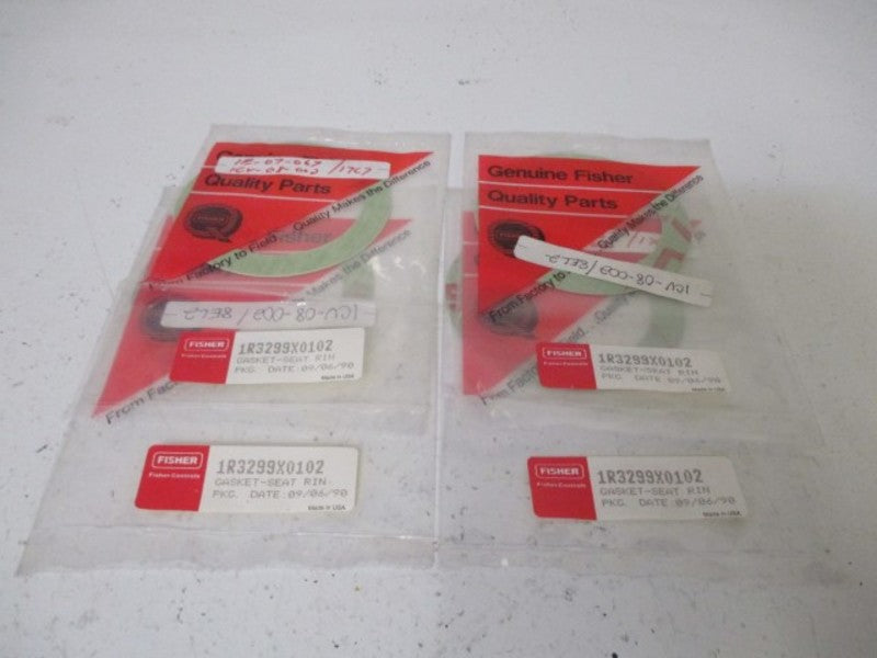 LOT OF 4 FISHER 1R3299X0102 GASKET-SEAT RIN *FACTORY BAG*