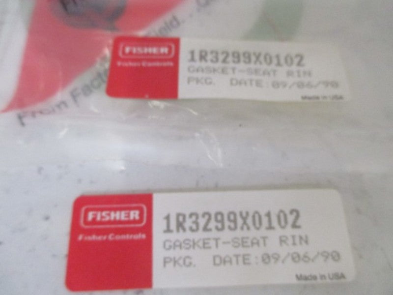 LOT OF 4 FISHER 1R3299X0102 GASKET-SEAT RIN *FACTORY BAG*